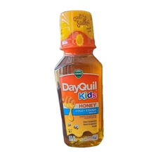 Vicks DayQuil Kids Honey Cold and Cough + Mucus Relief Exp 11/2026 8 Fl Oz