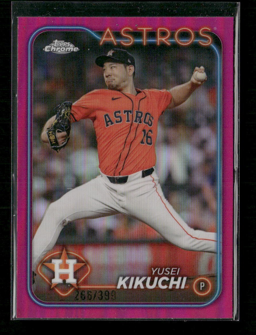 2024 Topps Chrome Update Yusei Kikuchi Magenta Refractors #/399 #USC103