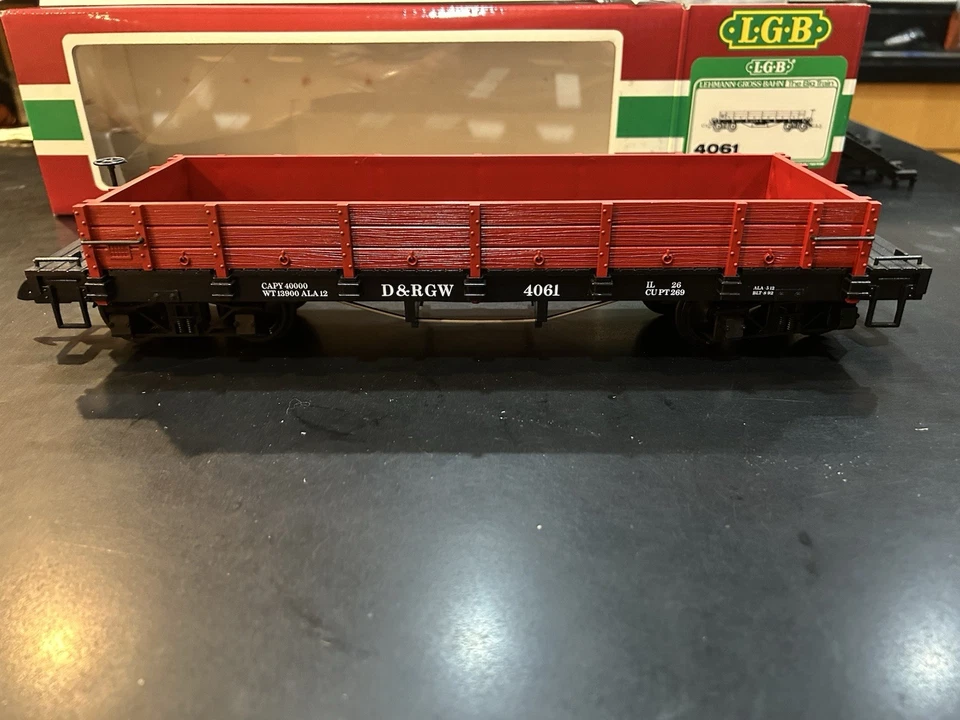 LGB 4061, D&RGW Low Sided Gondola, G Scale, Excellent Cond., W/Box, Germany - Image 4 of 4