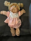 VTG CABBAGE PATCH KIDS Girl Doll Light Brown Hair Pigtails Green Eyes 1980’s