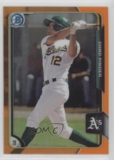 2015 Bowman Chrome Prospects Orange Refractor 15/25 Chad Pinder #BCP110 0q5
