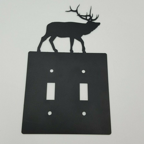 Wildlife Elk Black Outlet Covers Switch Plates Toggle Country Western Cabin - Picture 16 of 19