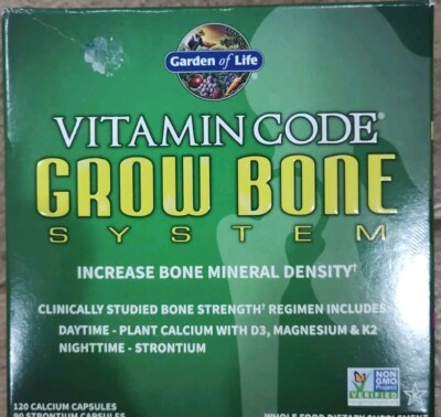 Garden of Life Vitamin Code Grow Bone System 2 Part Program Gluten-Free, Kosher,