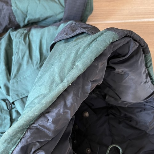 First Down Goose Down Puffer Jacket Men's Size Medium Full Zip Button Green - Picture 9 of 12
