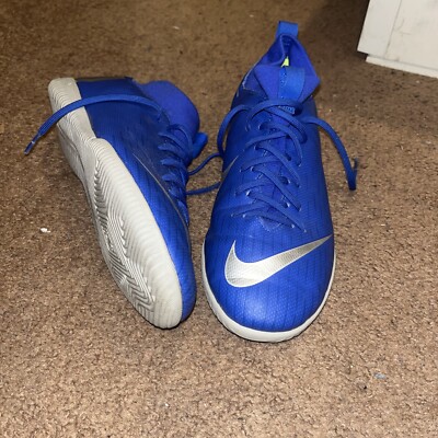 Nike Mercurial SuperflyX 6 Academy GS IC AH7343-400 BLUE YOUTH Size 6 NONMARKING