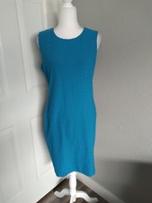 Calvin Klein Size 8 Sleeveless Blue Dress