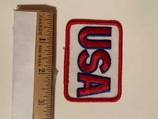 USA EMBROIDERED CLOTH PATCH RED WHITE & BLUE PATCH  NICE PATCH