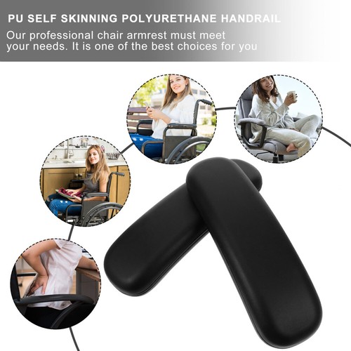 1 Pair Chair Armrest PU Wheel Chair Armrest Cushion Elbow Brace For Home - Picture 9 of 12