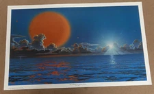 LOT OF 2 Don Davis landscape planet Lithograph Prints