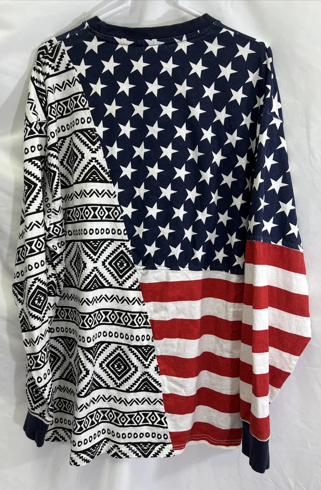 Camisa de manga larga Diamond Stash talla 3XL para hombre/unisex bandera americana/medios mixtos Foto 2 de 4