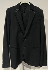 Le Grande Bleu L.G.B. Men's Zipper Accent Jacket Cardigan Black Sz 3 Japan lgb