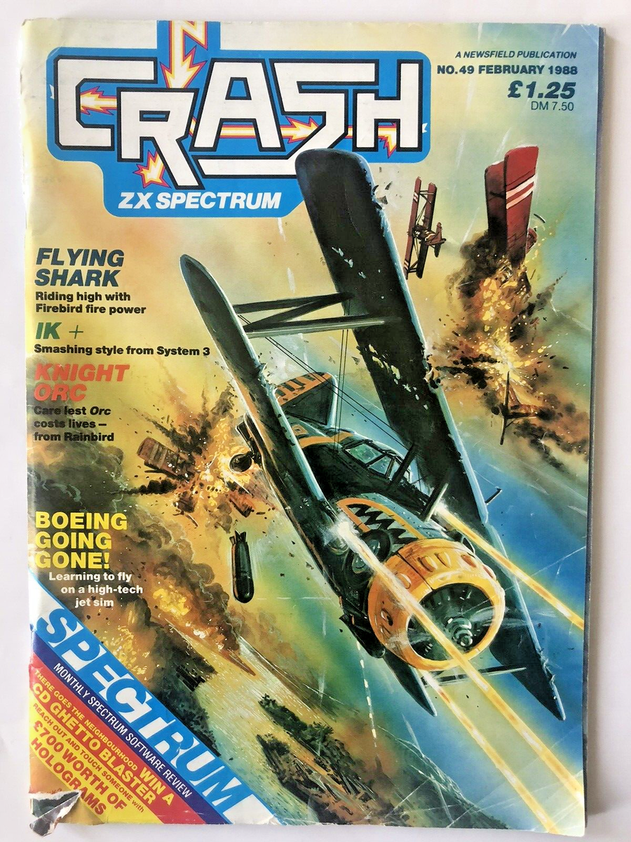 Crash ZX Spectrum Magazine #49 February 1988 Vintage 80s Gaming