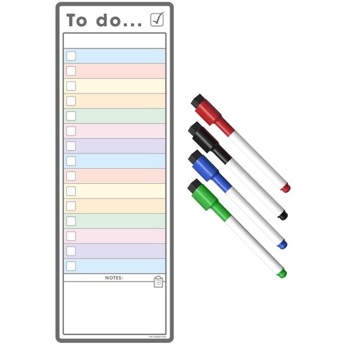 Magnetic To Do List Weekly Planner - Chores Housework Office - 4 Dry Erase Pens - Picture 8 of 71