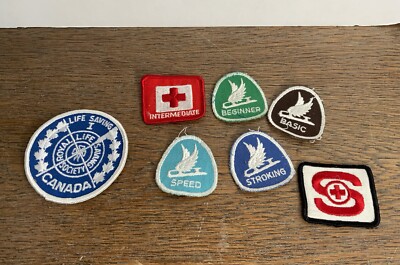 Vintage Canadian Royal Canada Life Saving Society Red Cross Medical Sleeve Patch
