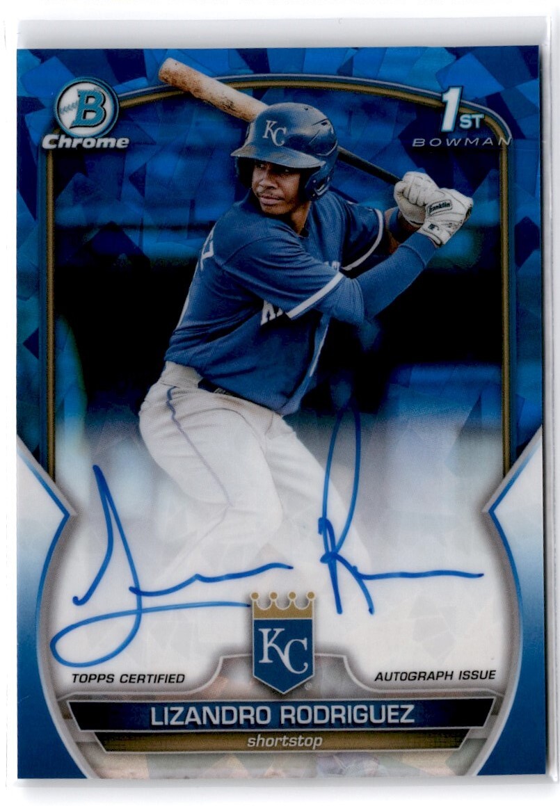 2023 Bowman Sapphire 1st Edition Autograph Lizandro Rodriguez Kansas City Royals