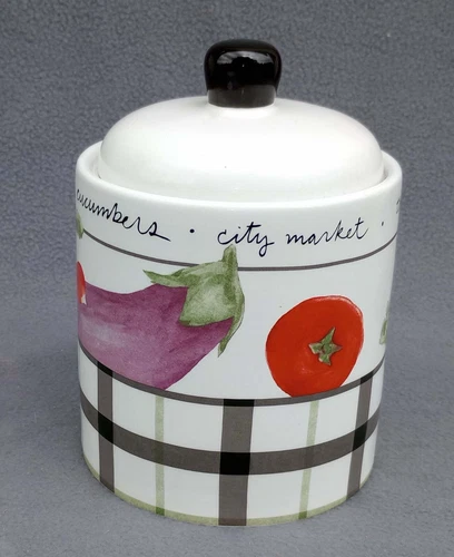 Pfaltzgraff City Market - Canister - 5 1/2" Diameter x 7 1/2" Tall