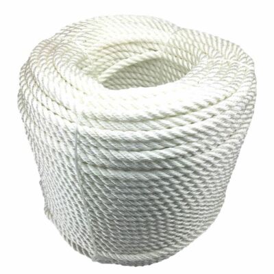 32 mm weiß 3 Strang Nylonseil, Anker Boot Festmacher Yacht - Wählen Sie Ihre Länge