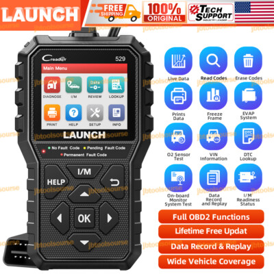 LAUNCH CR529 OBD2 CAN EOBD Auto Car Code Reader Diagnostic Scanner Tool Engine