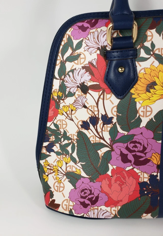 Сумка купольная GIANI BERNINI Saffiano в цветочную полоску, созданная для Macy's - Изображение 4 из 4