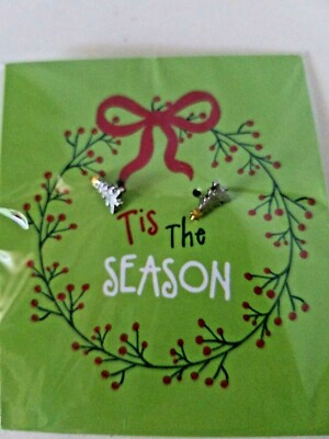 Giftcraft Christmas Earrings Tis The Season Trees