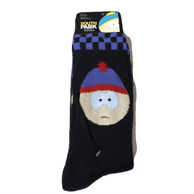 HYP South Park Characters 2 Pair Men s Novelty Crew Socks Size 10-13 New AR252