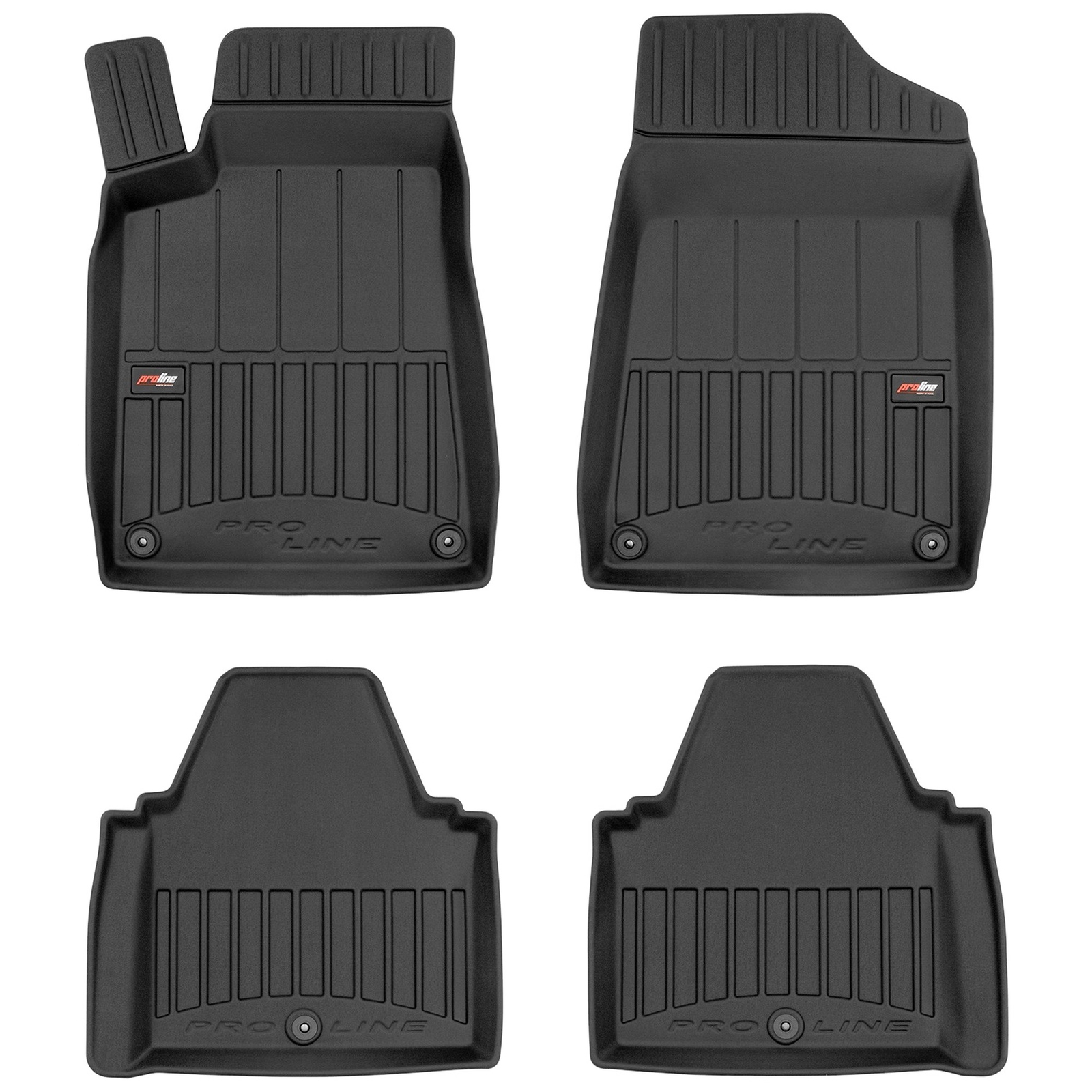 Tapis de sol TPE Frogum Pro-Line pour Peugeot 607 modèles 1999 à 2010 en noir