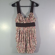 Speechless Sundress Womens Sz L Sleeveless Spaghetti Strap Mini Geometric Design