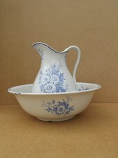 ancien service de toilette Creil et Montereau modéle Marguerites broc cuvette