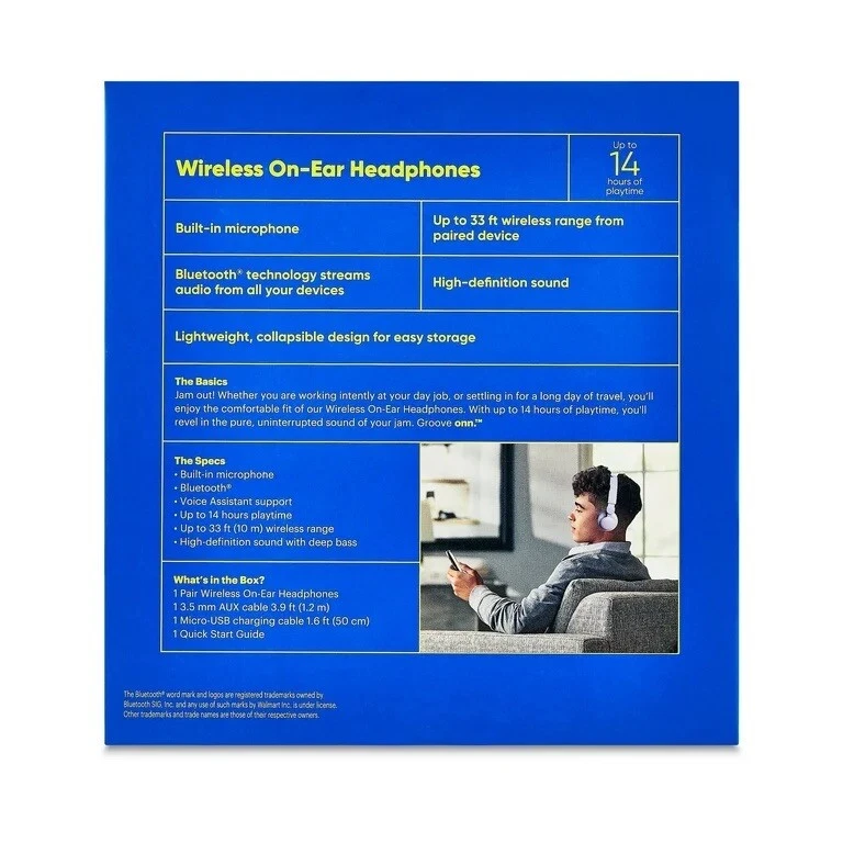 Groove Onn Wireless On-Ear Headphones - Image 2 of 4