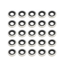 Pack of 50 Bonded Sealing Washers M6 Carbon Steel Nitrile Rubber Gasket DIY