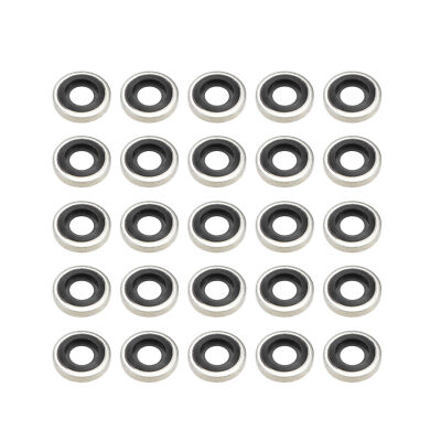 #ad Pack of 50 Bonded Sealing Washers M6 Carbon Steel Nitrile Rubber Gasket DIY $15.21