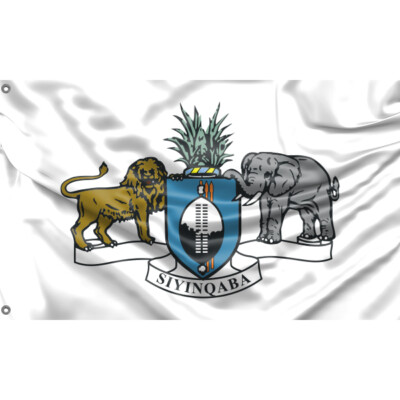 Swasiland National Emblem Flagge einzigartiges Design, 3x5 Fuß / 90x150 cm Größe, EU Made