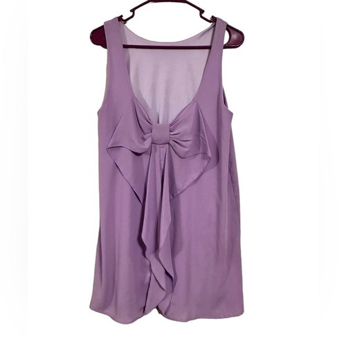 Everly Lavender Chiffon Bow Back Sleeveless Dress size Medium - Picture 2 of 7