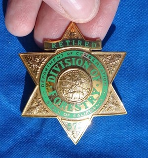 10K Gold Filled Ed Jones Co California Dept Conservation Division Forestry Badge