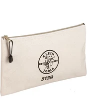 Klein Tools 5139 Zipper Bag, Canvas Tool Pouch to 12.5 x 7 x 0.7 -Inch with Heav