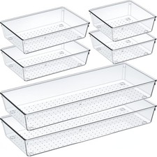 6 Pcs Lar Size Clear Der Organizer Set, Acrylic Non Slip Non