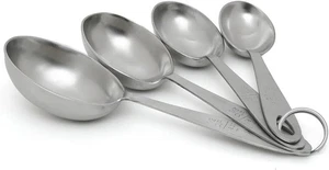 MPC4 4-Piece Stainless Steel Measuring Scoop Set,Silver, 9 inches long - Picture 1 of 2
