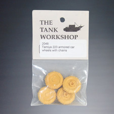 The Tank Workshop Tamiya 223 Armored Car Wheels With Chains 2048 New In Package The Tank Workshop Tamiya 223 Armored Car Wheels With Chains 2048 New In Package
