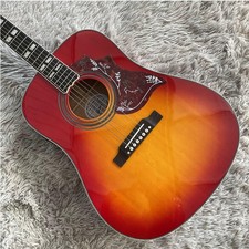 New 41' D Hummingbird Acoustic Electric Guitar Cherry Sunburst with Pickups