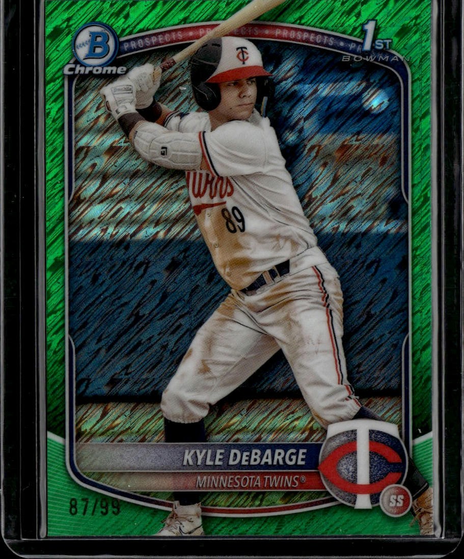 2025 Bowman #BCP-139 Kyle DeBarge Chrome Prospects Green Shimmer Refractor #/99