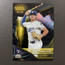 2026 TOPPS CHROME BLACK ALEX FREELAND GOLD 01/50 RC DODGERS