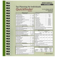 New - 2025 Thomson Reuters Tax Planning for Individuals Quickfinder Handbook