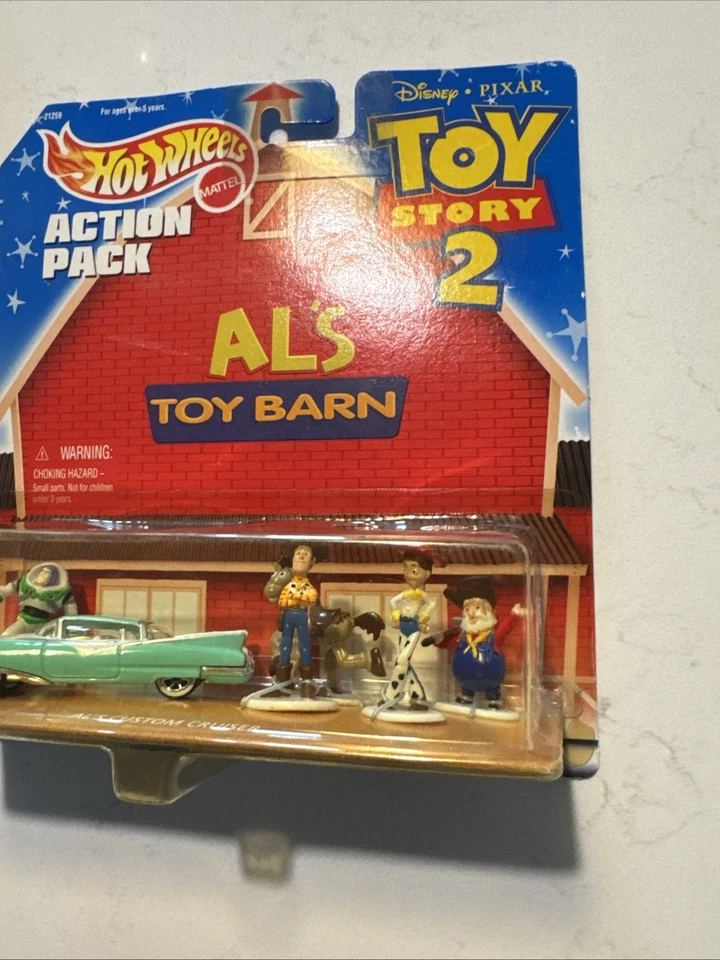HOT WHEELS TOY STORY II 2 AL'S TOY BARN Action Pack Car Figures On Card Disney - Image 2 of 4