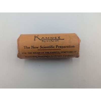 Kamnex Pain Remedy Pope Laboratories Patent Medicine Sealed Cure All Qua Antique