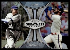 2018 Topps Chrome Greatness Returns Ty Cobb/Bryce Harper #GRE-7
