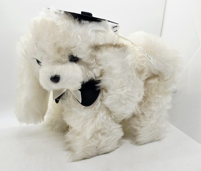 Vintage Jerry Elsner Pet Real Fur Plush Dog In Original Box Graduation Gift