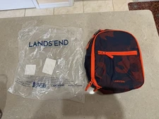 Brand New Lands End Boys Lunch Box Camouflage Orange Black