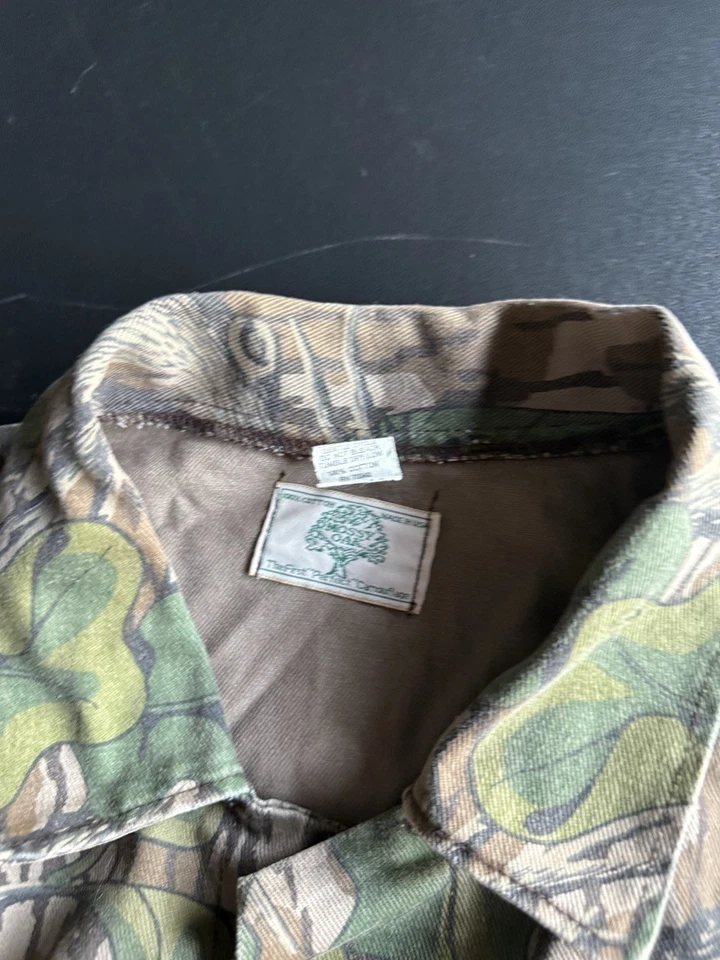 Chaqueta de Colección Roble Mossy Follaje Completo Tres Bolsillos Camuflada Caza Hombres Talla XL Hecha en EE. UU. Foto 4 de 4