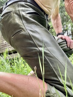 Kniebund Lederhose Glattleder Grün Größe ca 52