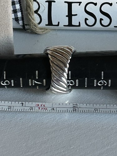 Anello DAVID YURMAN argento sterling diamanti 15,6 grammi misura 7,75 Adj BELLISSIMO! - Foto 6 di 8